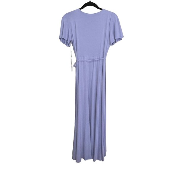Susana Monaco Dress Sweet Lavender Flutter Sleeve Wrap Midi NWT - Picture 4 of 7